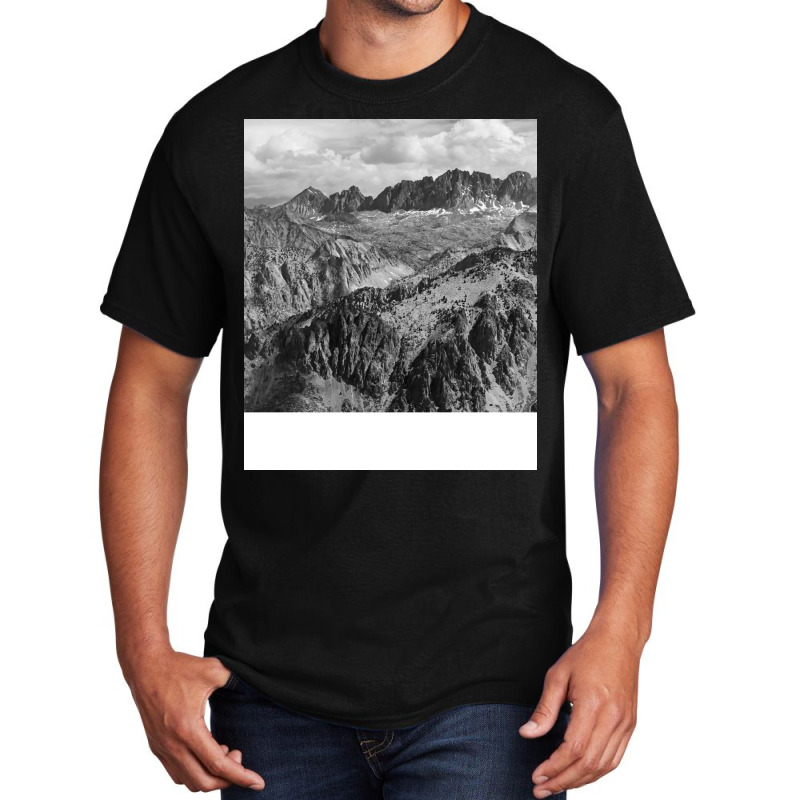 Black And White Landscape Girl Basic T-shirt | Artistshot