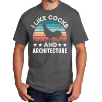 I Like Cocks And Architecture Funny Chicken Gift Travel Basic T-shirt | Artistshot