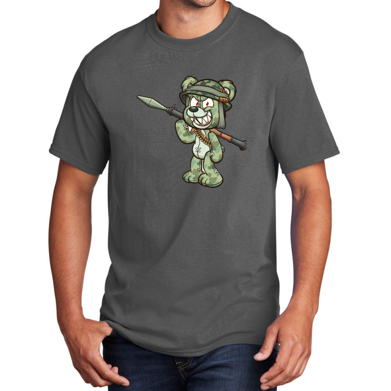 Cartoon Soldier Bear Basic T-shirt | Artistshot