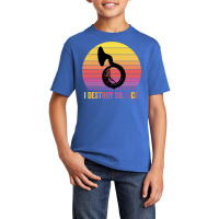 Silhouette Sousaphone Retro Vintage I Destroy Silence Pullover Hoodie Basic Youth T-shirt | Artistshot