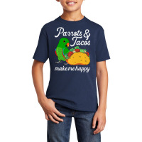 Parrots & Tacos I Kawaii Food I Male Eclectus Basic Youth T-shirt | Artistshot