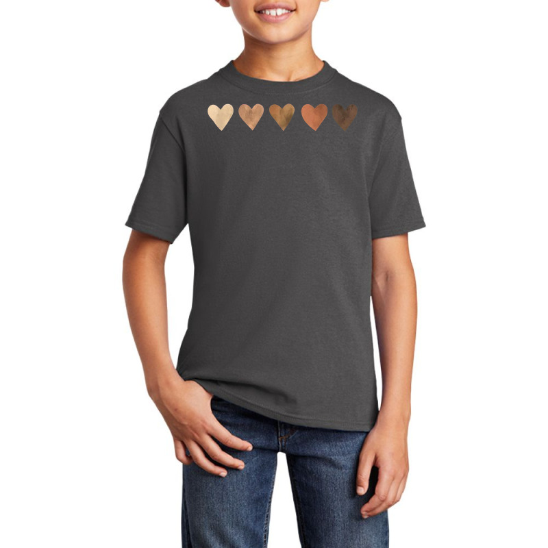 Diversity Heart Skin Tones Black Pride Melanin Kindness Gift T Shirt Basic Youth T-shirt | Artistshot