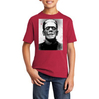 Classic Halloween Monster Poster Horror Movie Frankenstein Basic Youth T-shirt | Artistshot