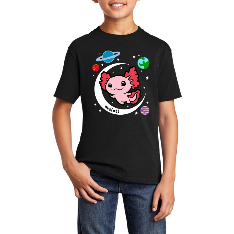 Artistshort Trending Cute Axolotl Lover Funny Space Salamander Astron Basic Youth T-shirt by femalesbaubles | Artistshot