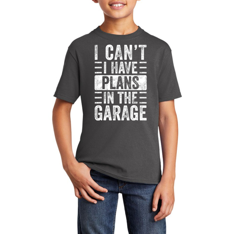 I Can't I Have Plans In The Garage, Car Mechanic Retro Basic Youth T-shirt | Artistshot