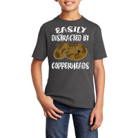 Easily Distracted By Copperheads Snake T Shirt Basic Youth T-shirt | Artistshot