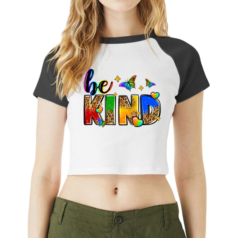 Be Kind Raglan Crop Top | Artistshot