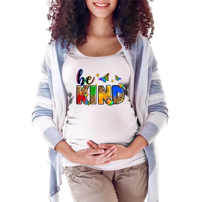 Be Kind Maternity Scoop Neck T-shirt | Artistshot