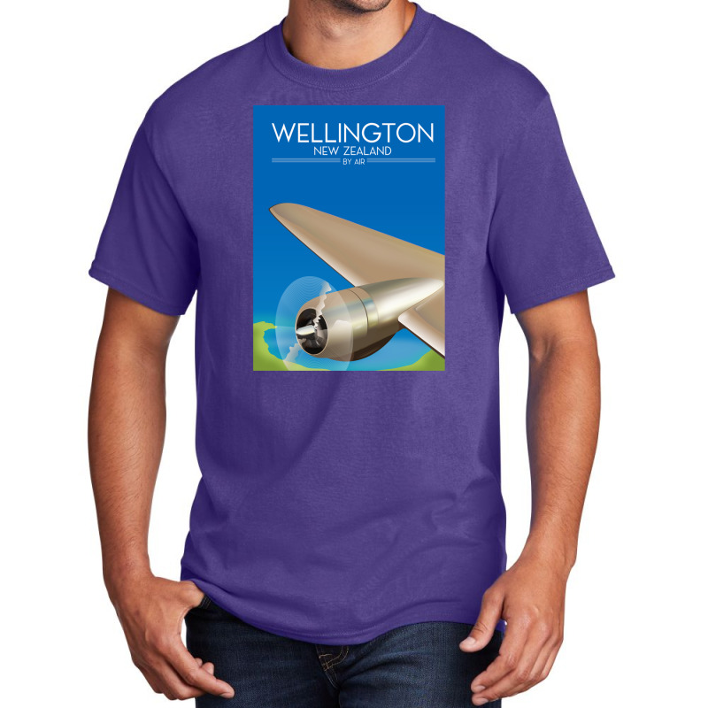 Wellington New Zealand Flight Poster 1.png Basic T-shirt | Artistshot