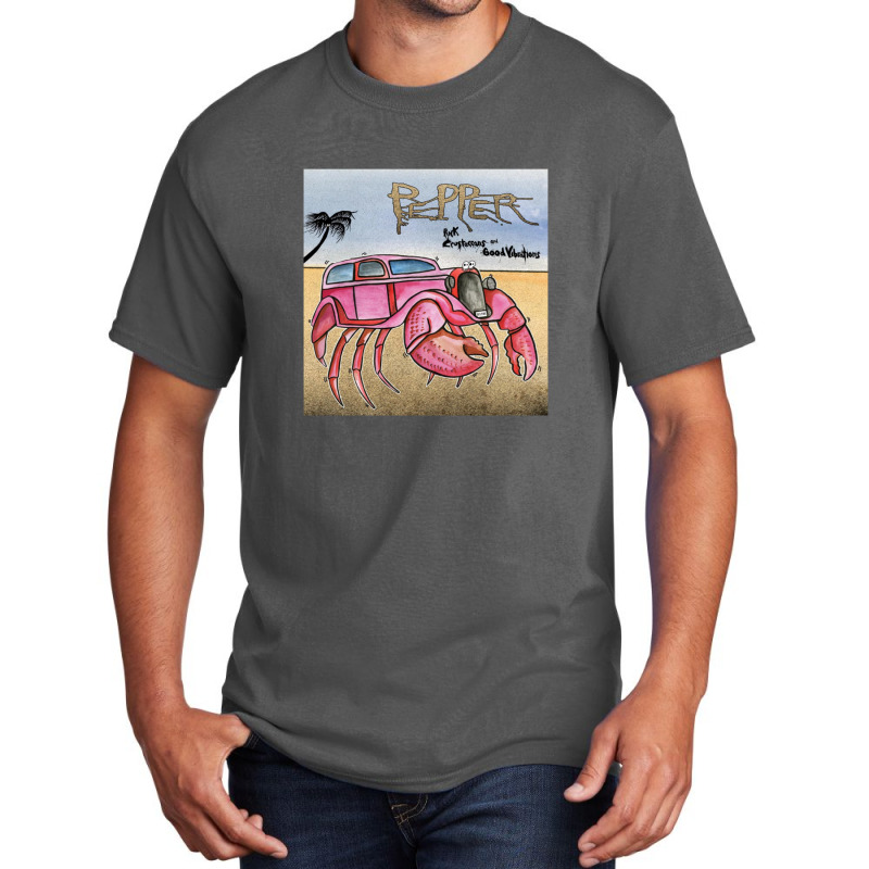 Pepper Pink Crustaceans And Good Vibrations Basic T-shirt | Artistshot