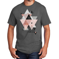 Geometric Compilation In Rose Gold And Blush Pink Basic T-shirt | Artistshot