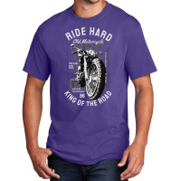 Ride Hard Old Motorcycle Basic T-shirt | Artistshot