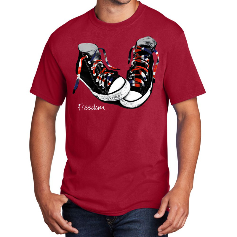 Freedom Shoes Basic T-shirt by glealcongerj | Artistshot