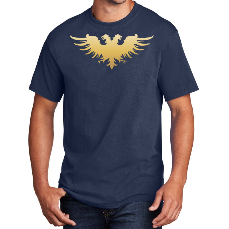 Golden Two Headed Eagle Medieval Empire Symbol Wargaming Essential Basic T-shirt by NancyAllen | Artistshot