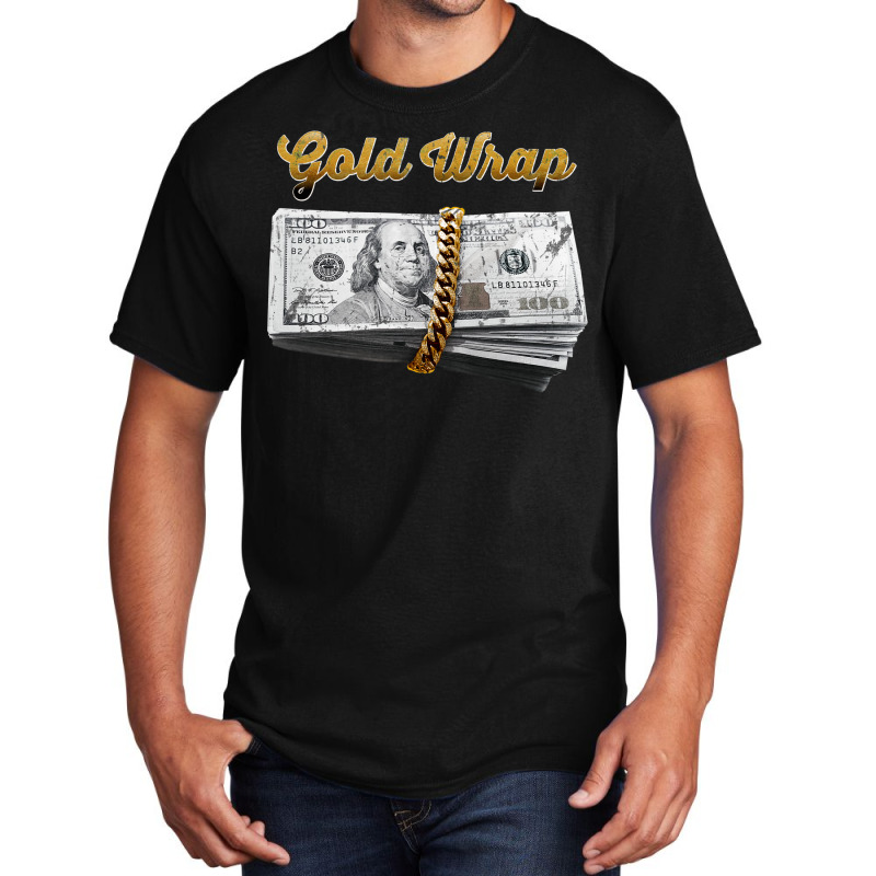 Gold Wrap Money Chain Basic T-shirt by glealcongerj | Artistshot