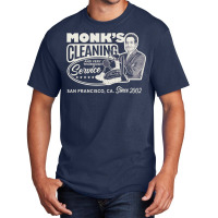 Monk's Cleaning Service Basic T-shirt | Artistshot