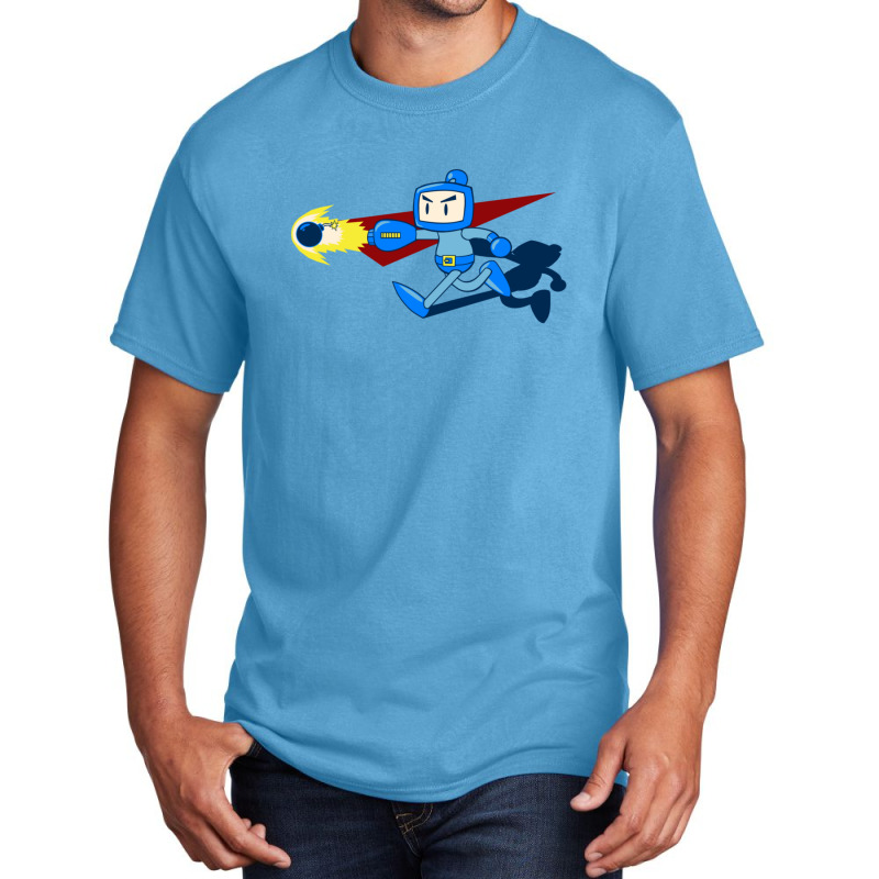 The Blue Bomber Man Basic T-shirt | Artistshot