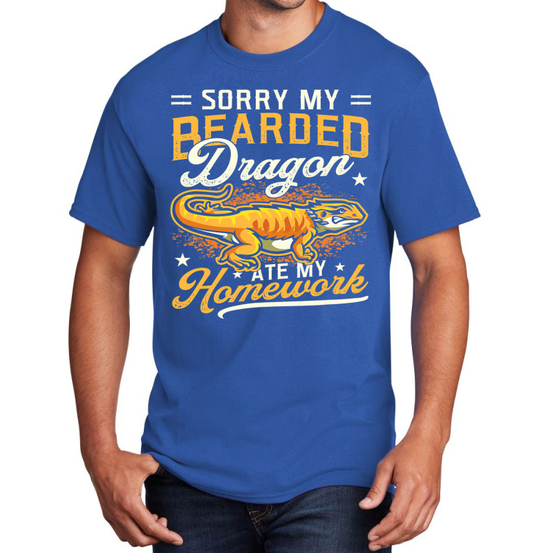 Sorry My Bearded Dragon Ate My Homework Bearded Dragon Basic T-shirt by AURRADILLARD | Artistshot