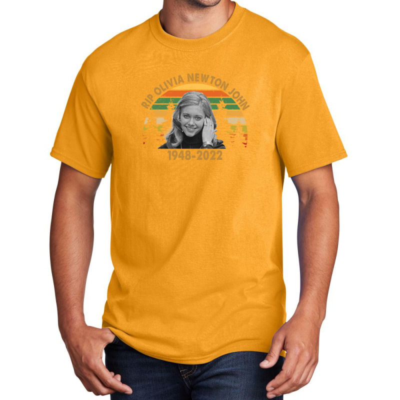 Rip Olivia Newton John Basic T-shirt | Artistshot