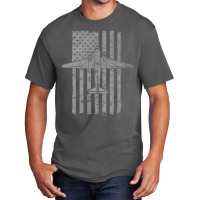 C 47 Skytrain Wwii Transport Airplane Vintage Flag Basic T-shirt | Artistshot