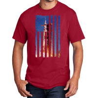 Apollo 11 Saturn V Liftoff 50th Anniversary Vintage Flag Basic T-shirt | Artistshot