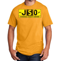 Jso Cherokee County Airport Taxiway Sign Design Distressed Basic T-shirt | Artistshot