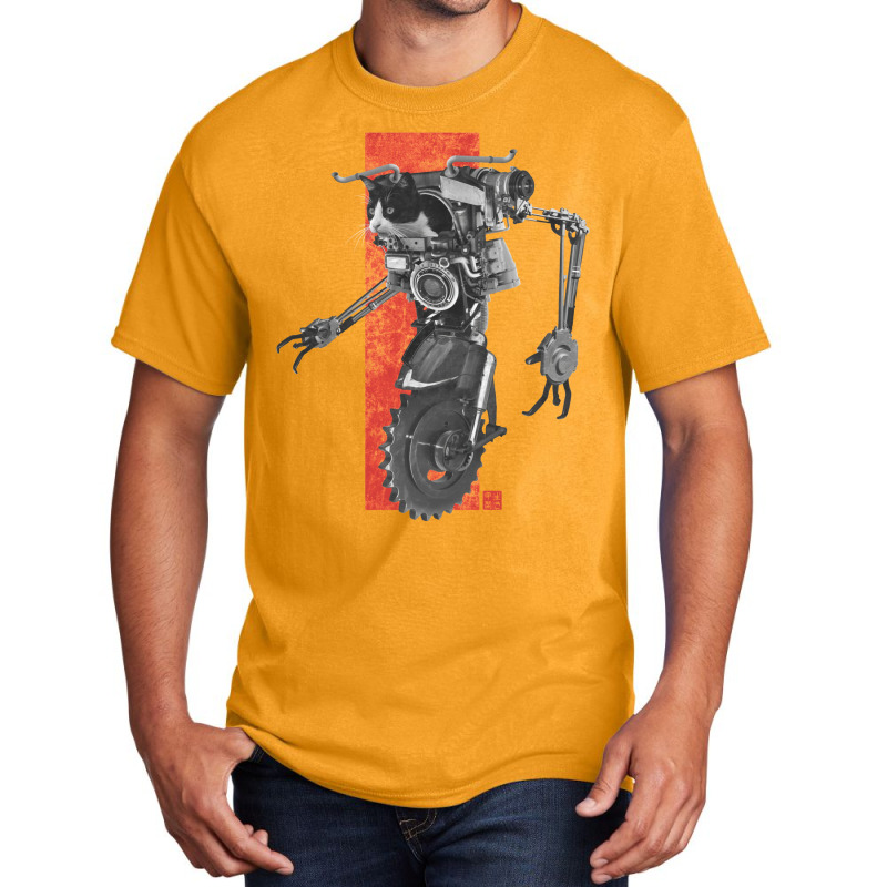 Robotic Cat   Sci Fi Steampunk Basic T-shirt by enzycahojen | Artistshot