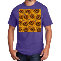 Sunflower Seamless Pattren Basic T-shirt | Artistshot