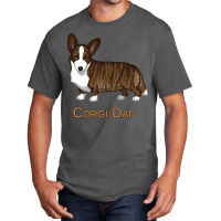 Black Tan Brindle Cardigan Welsh Corgi Dad Dog Lover Gift Long Sleeve Basic T-shirt | Artistshot