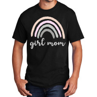 Gift,girl Mom Mama Rainbow With Leopard Skin Print Basic T-shirt | Artistshot