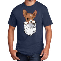 Chihuahua Dog In Pocket Funny Chihuahua T Shirt Basic T-shirt | Artistshot