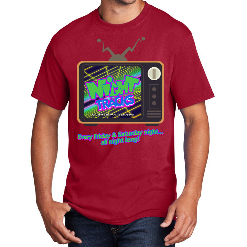 Night Tracks Basic T-shirt by zukealieenh | Artistshot