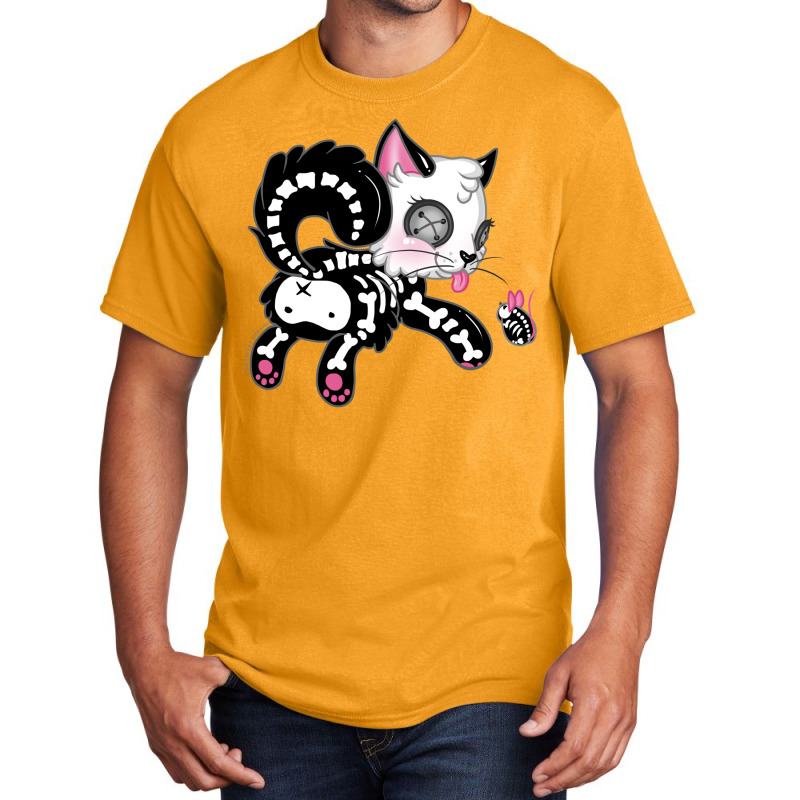 Skele Cat Basic T-shirt by thiloandel3 | Artistshot