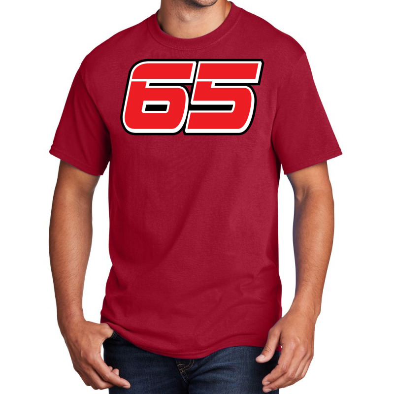 Loris Capirossi Number 65 Red Basic T-shirt by ojanenpjantam | Artistshot