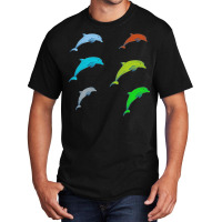 Dolphin Illustration Basic T-shirt | Artistshot