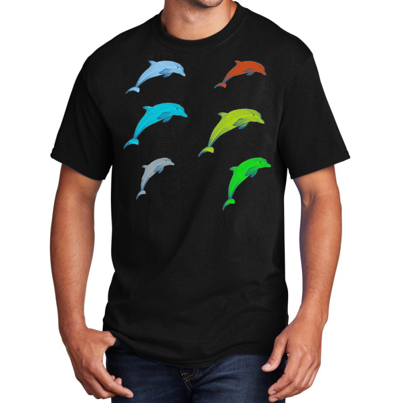 Dolphin Illustration Basic T-shirt | Artistshot