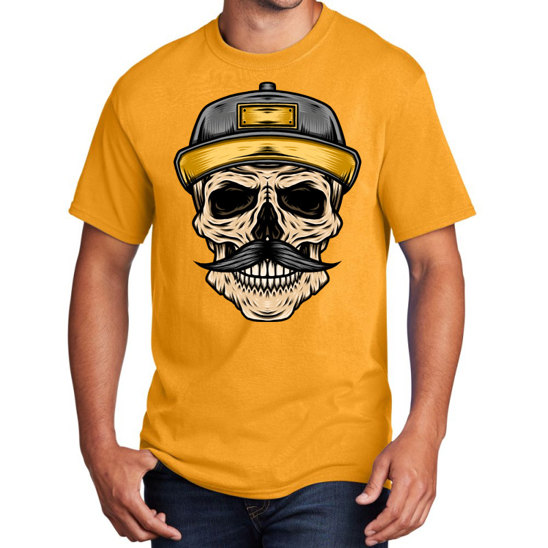 Old Skull Gangsta Illustration Basic T-shirt | Artistshot