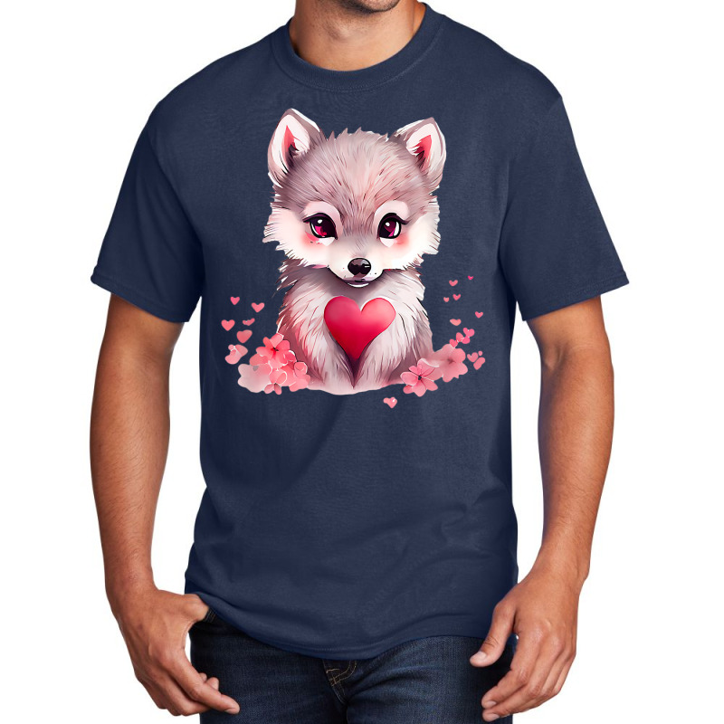 Wolf Valentine's Day T Shirt Basic T-shirt | Artistshot