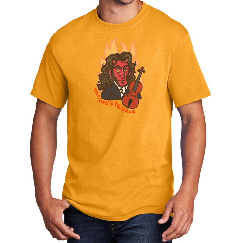 Paganini  Devil’s Violinist Basic T-shirt by MiltonLane | Artistshot