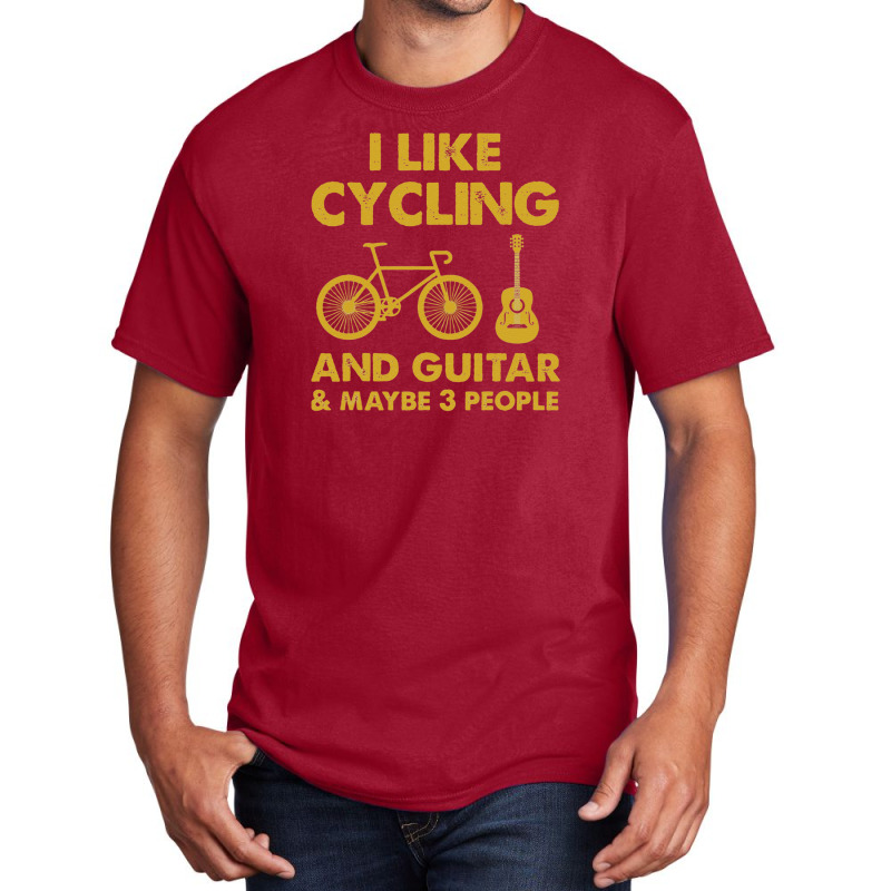 I Just Like Cycling And Bass Guitar And Maybe 3 People Basic T-shirt | Artistshot