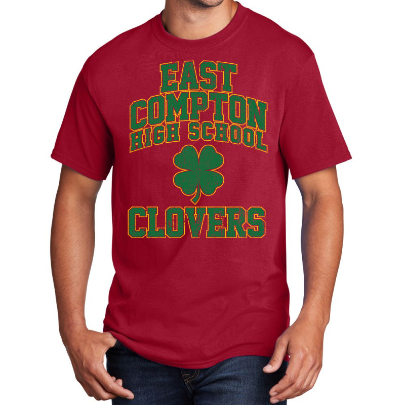 East Compton High School Clovers (variant) Basic T-shirt by xakimhaganeq | Artistshot