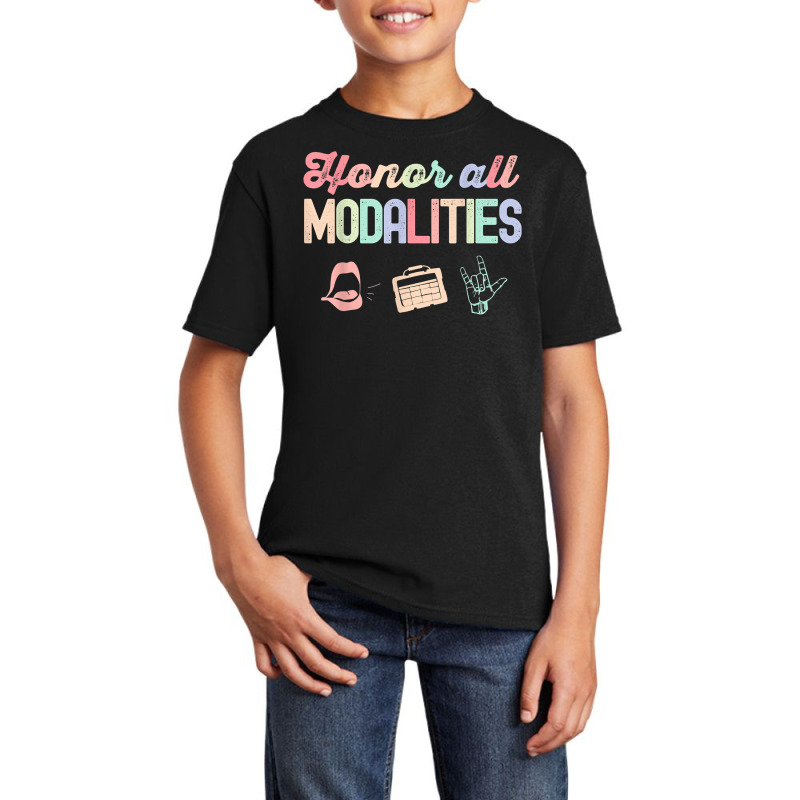 Honor All Modalities Aac Communication For Slp Students Grad T Shirt Basic Youth T-shirt by benoirme | Artistshot