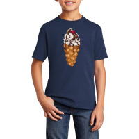 Bubble Waffle Ice Cream Basic Youth T-shirt | Artistshot