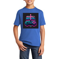 Motorcycle  Retro Synthwave Basic Youth T-shirt | Artistshot