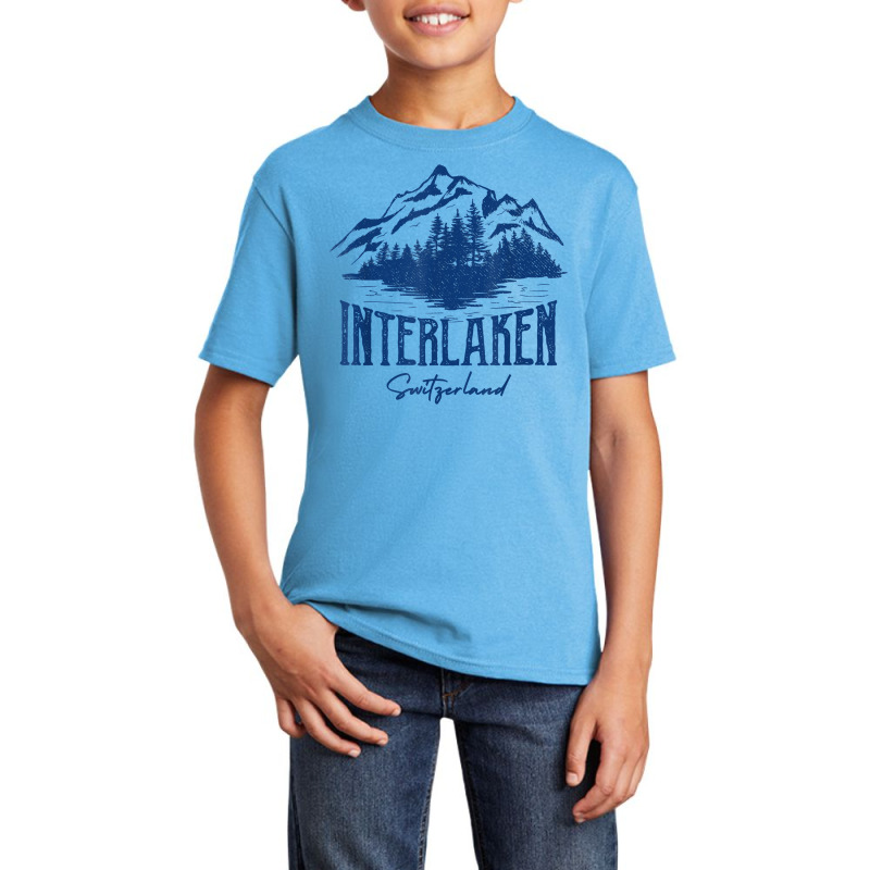 Interlaken Switzerland   Hiking Interlaken T Shirt Basic Youth T-shirt by wiltoban | Artistshot