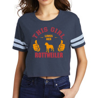 This Girl Loves Rottweiler Scorecard Crop Tee | Artistshot