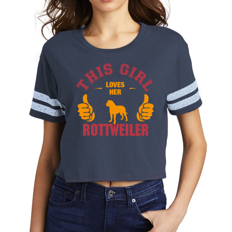 This Girl Loves Rottweiler Scorecard Crop Tee by tshiart | Artistshot