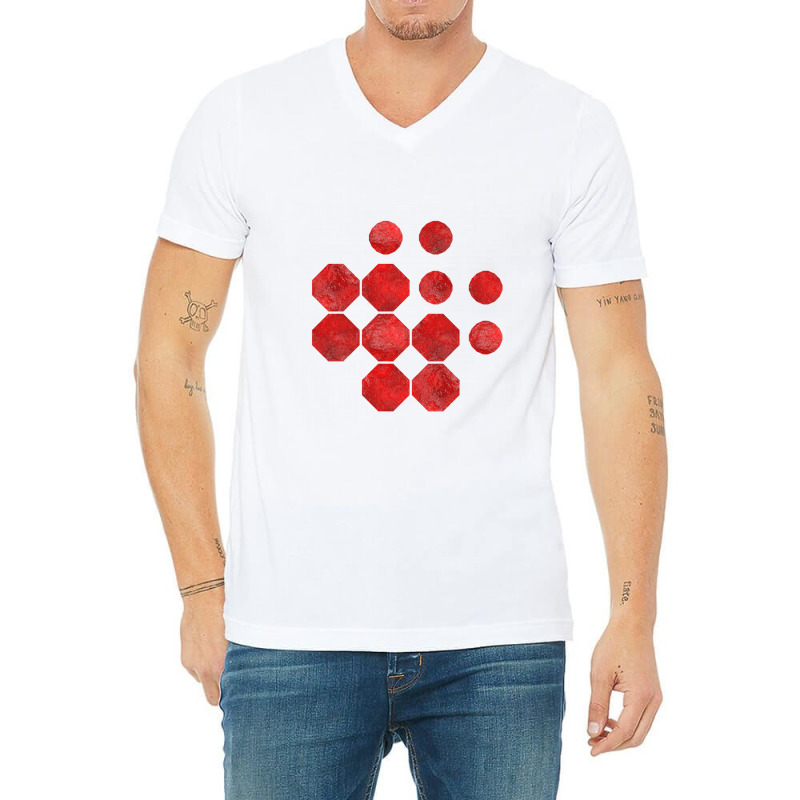 Red Dots V-Neck Tee by Attirees | Artistshot