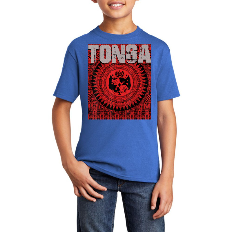 Tonga With Tongan Design And Sila Tonga T Shirt Basic Youth T-shirt by chomibe | Artistshot