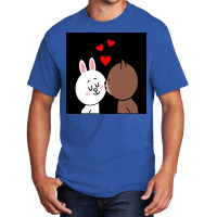 Brown Bear Cony Bunny Rabbit The Kiss Basic T-shirt | Artistshot